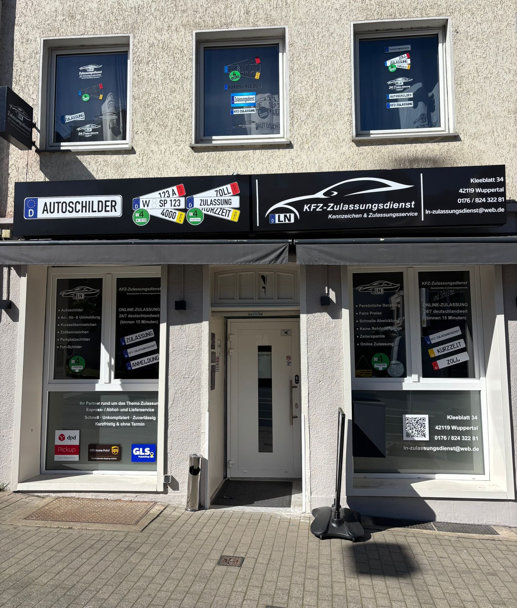 LN Zulassungsdienst Wuppertal – Unser Geschäft in der Kleeblatt 34